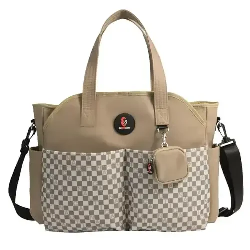 SUPROMOMI Diaper Bag Tote: Large Tote Baby Bag Boy Diaper Bag Stylish Girl Diaper Bag,Shoulder Mommy Bag - 1