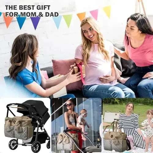 SUPROMOMI Diaper Bag Tote: Large Tote Baby Bag Boy Diaper Bag Stylish Girl Diaper Bag,Shoulder Mommy Bag - 7