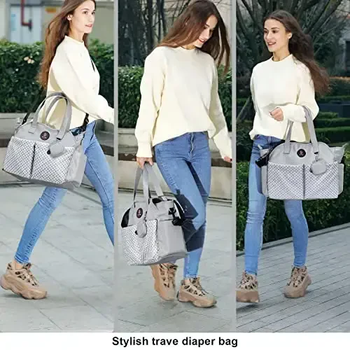 SUPROMOMI Diaper Bag Tote: Large Tote Baby Bag Boy Diaper Bag Stylish Girl Diaper Bag,Shoulder Mommy Bag - SUPROMOMI (1)