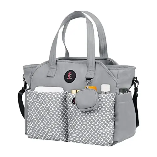 SUPROMOMI Diaper Bag Tote: Large Tote Baby Bag Boy Diaper Bag Stylish Girl Diaper Bag, Shoulder Mommy Bag - SUPROMOMI