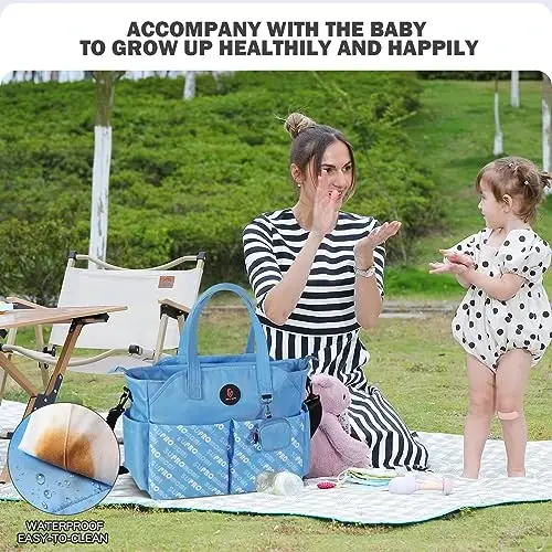 SUPROMOMI Diaper Bag Tote: Large Tote Baby Bag Boy Diaper Bag Stylish Girl Diaper Bag,Shoulder Mommy Bag - 12