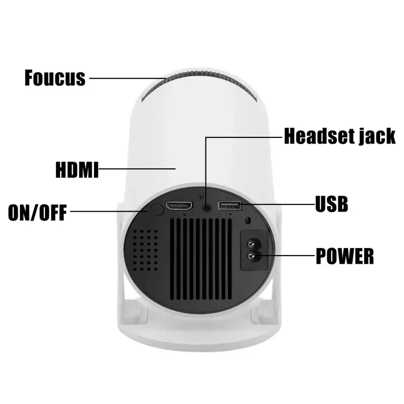 Supsupsiu Projector 4K 1080P Supported, 10000 Lumen LED 1080P WiFi Bluetooth UHD Portable Home Theater - 3