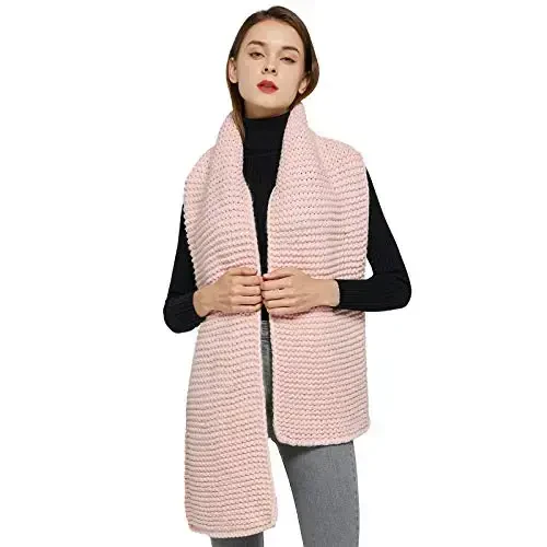 Surblue Winter Chunky Knit Scarf Warm Thick Wrap Pattern Long for Men and Women for Outdoors - MODAZONE (1)