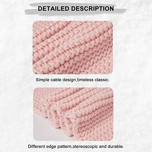 Surblue Winter Chunky Knit Scarf Warm Thick Wrap Pattern Long for Men and Women for Outdoors - 6