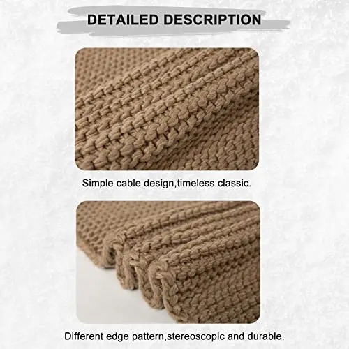 Surblue Winter Chunky Knit Scarf Warm Thick Wrap Pattern Long for Men and Women for Outdoors - 5