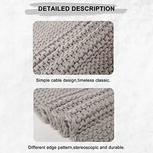 Surblue Winter Chunky Knit Scarf Warm Thick Wrap Pattern Long for Men and Women for Outdoors - 5