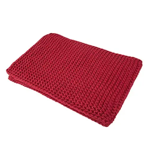 Surblue Winter Chunky Knit Scarf Warm Thick Wrap Pattern Long for Men and Women for Outdoors - 4
