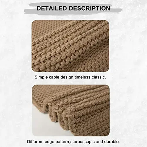 Surblue Winter Chunky Knit Scarf Warm Thick Wrap Pattern Long for Men and Women for Outdoors - 5