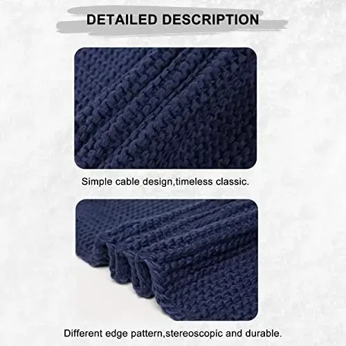Surblue Winter Chunky Knit Scarf Warm Thick Wrap Pattern Long for Men and Women for Outdoors - 5
