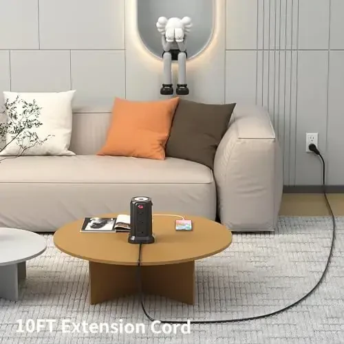 Surge himoya quvvat chizig'i 10 FT sim, PD 20W USB C himoya chiziqlari, 3-avlod PASSUS uzunaytma simi, uy ofis uchun bir nechta rozetkali zaryadlash stantsiyasi - 5