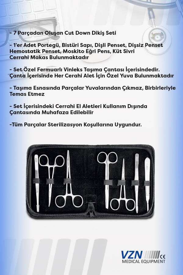 Surgical Suture Set 7 Piece with Bag - 2