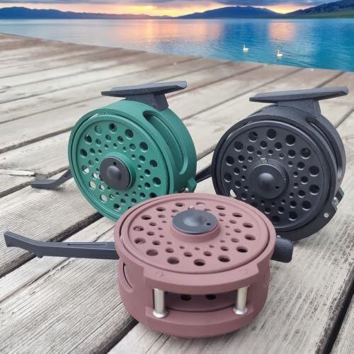 Semi-Automatic Fly Fishing Reel with Drag Adjustment Super Light Rapid Automatic Trigger System Graphite Nymph Fly Rod Reel for Freshwater Trout Fishing - Aventik (1)