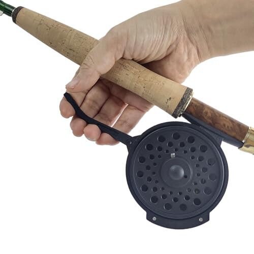 Semi-Automatic Fly Fishing Reel with Drag Adjustment Super Light Rapid Automatic Trigger System Graphite Nymph Fly Rod Reel for Freshwater Trout Fishing - 3