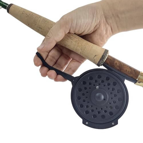 Semi-Automatic Fly Fishing Reel with Drag Adjustment Super Light Rapid Automatic Trigger System Graphite Nymph Fly Rod Reel for Freshwater Trout Fishing - 3