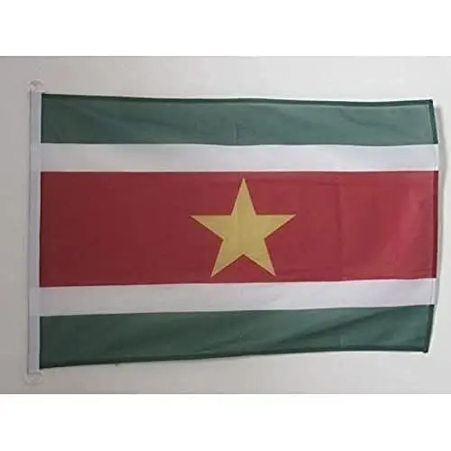 Suriname NAUTICAL Flag 18'' x 12'' - Surinamese flags 30 x 45 cm. - Banner 12x18 in for boat - AZ FLAG - AZ FLAG