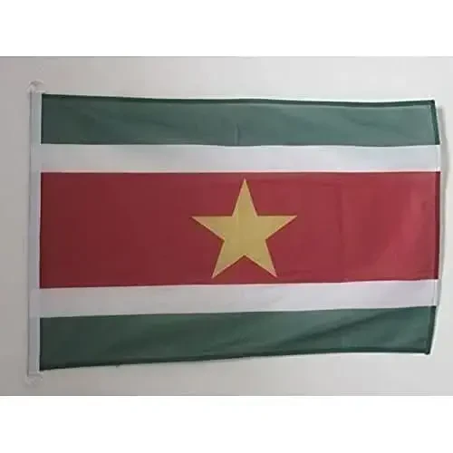 Suriname NAUTICAL Flag 18'' x 12'' - Surinam bayroqlari 30 x 45 sm. - Qayiq uchun banner 12x18 dyuym - AZ FLAG 