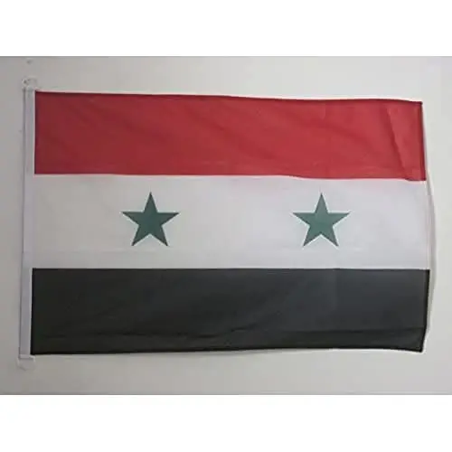 Syria NAUTICAL Flag 18'' x 12'' - Syrian flags 30 x 45 cm. - Banner 12x18 in for boat - AZ FLAG - AZ FLAG