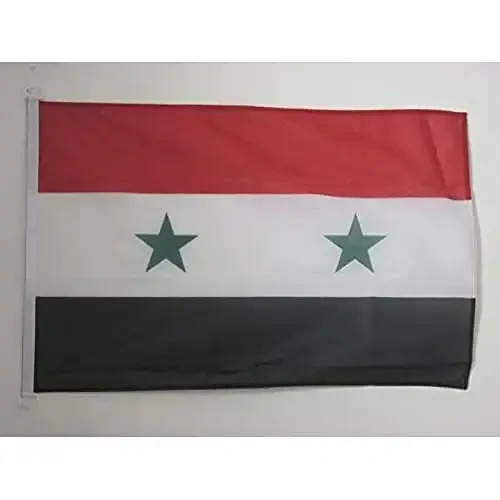 Syria NAUTICAL Flag 18'' x 12'' - Syrian flags 30 x 45 cm. - Banner 12x18 in for boat - AZ FLAG 