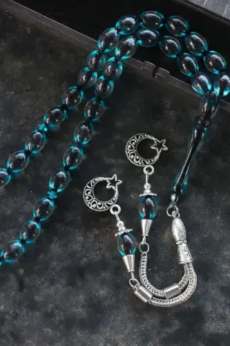 Sürmeli Toz Kehribar Tesbih Babalar Günü-Mavi - TESBIH OTAĞI (1)