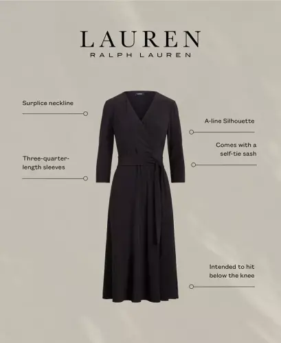 Surplice Jersey Dress-Lighthouse Navy - LAUREN RALPH LAUREN (1)