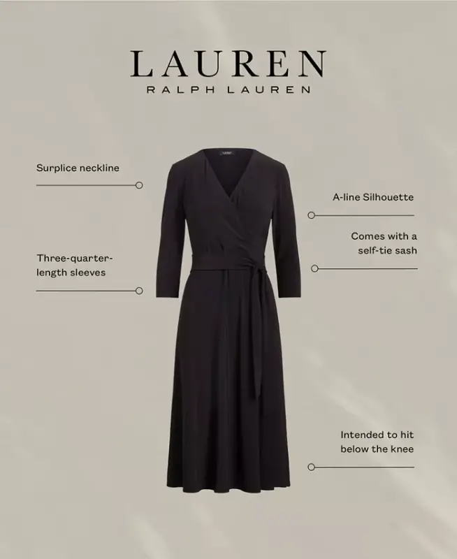 Surplice Jersey Dress-Lighthouse Navy - 2