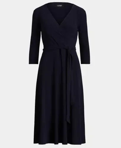 Surplice Jersey Dress-Lighthouse Navy - 6