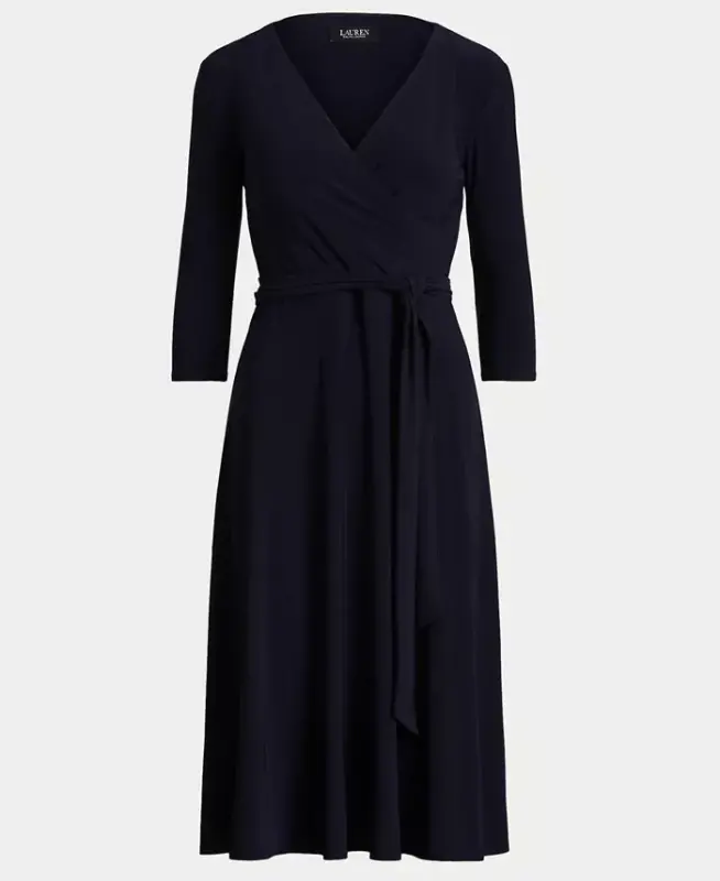 Surplice Jersey Dress-Lighthouse Navy - 6