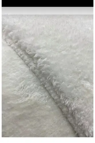 Surpriz Uy Tekstil Yumaloq Oq Rang Peluş Yuviladigan Gilam-oq - 4