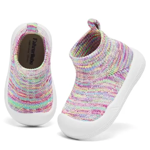 Fahrerliebe Baby Non Slip Socks Shoes Boys Girls Soft Slip On Sneakers Protection Toe Infant Slippers Lightweight Breathable First Walking Shoes - 1