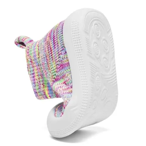 Fahrerliebe Baby Non Slip Socks Shoes Boys Girls Soft Slip On Sneakers Protection Toe Infant Slippers Lightweight Breathable First Walking Shoes - 4