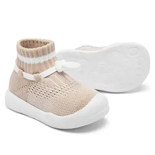 Fahrerliebe Baby Non Slip Socks Shoes Boys Girls Soft Slip On Sneakers Protection Toe Infant Slippers Lightweight Breathable First Walking Shoes - FAHRERLIEBE (1)
