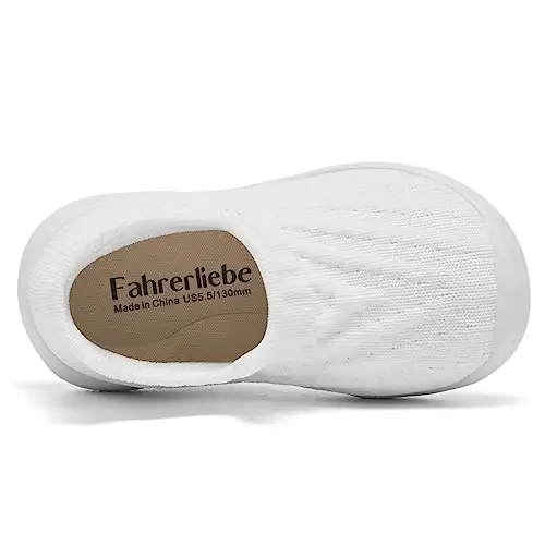 Fahrerliebe Baby Non Slip Socks Shoes Boys Girls Soft Slip On Sneakers Protection Toe Infant Slippers Lightweight Breathable First Walking Shoes - 5