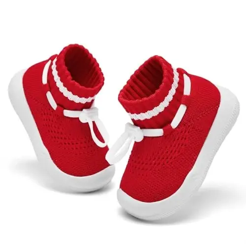 Fahrerliebe Baby Non Slip Socks Shoes Boys Girls Soft Slip On Sneakers Protection Toe Infant Slippers Lightweight Breathable First Walking Shoes - 1