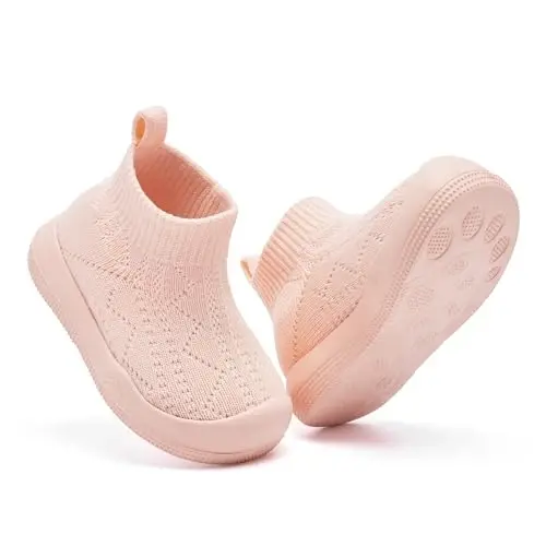 Fahrerliebe Baby Non Slip Socks Shoes Boys Girls Soft Slip On Sneakers Protection Toe Infant Slippers Lightweight Breathable First Walking Shoes - 2