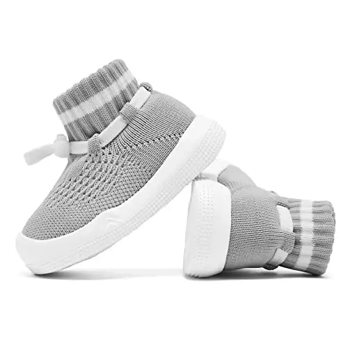 Fahrerliebe Baby Non Slip Socks Shoes Boys Girls Soft Slip On Sneakers Protection Toe Infant Slippers Lightweight Breathable First Walking Shoes - FAHRERLIEBE (1)