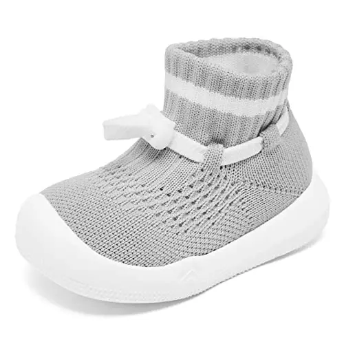 Fahrerliebe Baby Non Slip Socks Shoes Boys Girls Soft Slip On Sneakers Protection Toe Infant Slippers Lightweight Breathable First Walking Shoes - 6