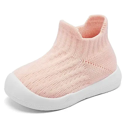 Fahrerliebe Baby Non Slip Socks Shoes Boys Girls Soft Slip On Sneakers Protection Toe Infant Slippers Lightweight Breathable First Walking Shoes - 4