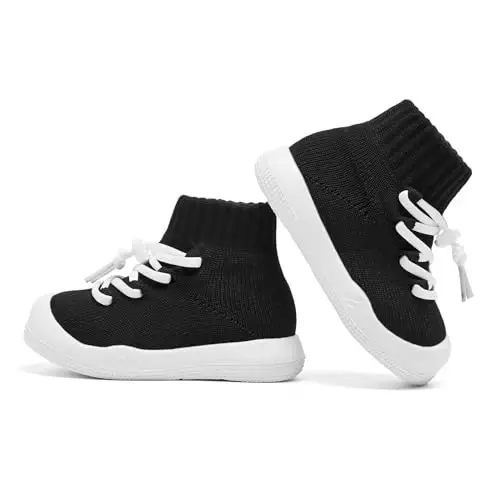 Fahrerliebe Baby Non Slip Socks Shoes Boys Girls Soft Slip On Sneakers Protection Toe Infant Slippers Lightweight Breathable First Walking Shoes - 1