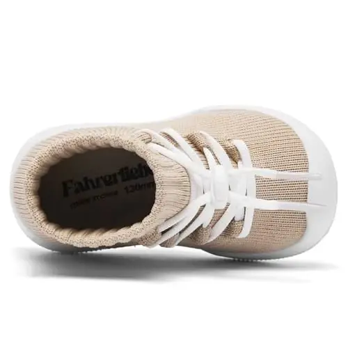Fahrerliebe Baby Non Slip Socks Shoes Boys Girls Soft Slip On Sneakers Protection Toe Infant Slippers Lightweight Breathable First Walking Shoes - 4