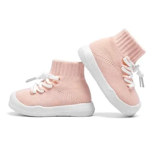 Fahrerliebe Baby Non Slip Socks Shoes Boys Girls Soft Slip On Sneakers Protection Toe Infant Slippers Lightweight Breathable First Walking Shoes - 2