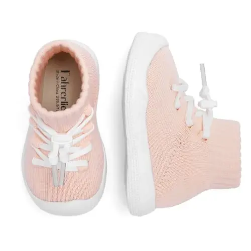 Fahrerliebe Baby Non Slip Socks Shoes Boys Girls Soft Slip On Sneakers Protection Toe Infant Slippers Lightweight Breathable First Walking Shoes - 4