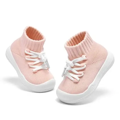 Fahrerliebe Baby Non Slip Socks Shoes Boys Girls Soft Slip On Sneakers Protection Toe Infant Slippers Lightweight Breathable First Walking Shoes - 6