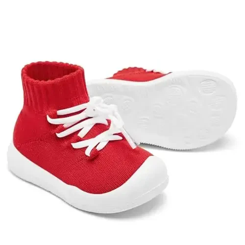 Fahrerliebe Baby Non Slip Socks Shoes Boys Girls Soft Slip On Sneakers Protection Toe Infant Slippers Lightweight Breathable First Walking Shoes - FAHRERLIEBE (1)