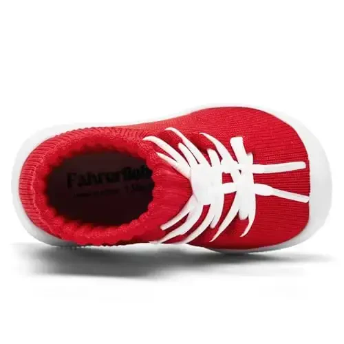 Fahrerliebe Baby Non Slip Socks Shoes Boys Girls Soft Slip On Sneakers Protection Toe Infant Slippers Lightweight Breathable First Walking Shoes - 4