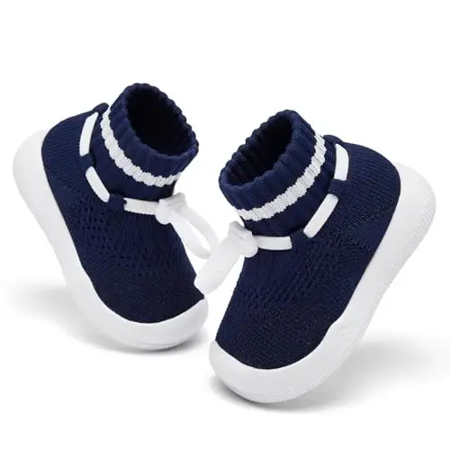 Fahrerliebe Baby Non Slip Socks Shoes Boys Girls Soft Slip On Sneakers Protection Toe Infant Slippers Lightweight Breathable First Walking Shoes - 1