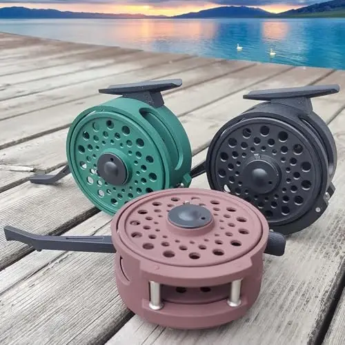 Semi-Automatic Fly Fishing Reel with Drag Adjustment Super Light Rapid Automatic Trigger System Graphite Nymph Fly Rod Reel for Freshwater Trout Fishing - 5