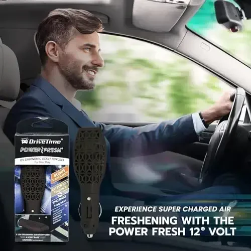 Drive Time Reusable 12V Plug-in Car Air Freshener Refill – Power Fresh, Auto Shut-Off, Plug-In Convenience, No Batteries Needed – Includes 4 Scent Bars for Up to 30 Days of Freshness - 6