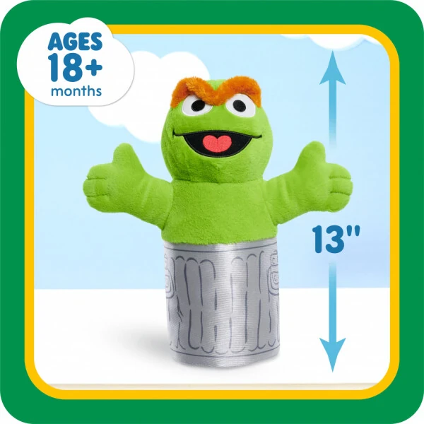 Sesame Street Large Plush Oscar the Grouch, Kids Toys for Ages 18 month - 3