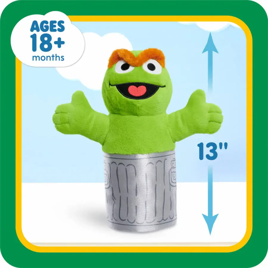 Sesame Street Large Plush Oscar the Grouch, Kids Toys for Ages 18 month - 3