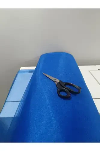 Süsleme Tülü ,Bohça Çeyiz Gelin Damat Söz Nişan Nikah Konvoy Kapı Valiz Hediye süsü,100x300-Mavi - 1